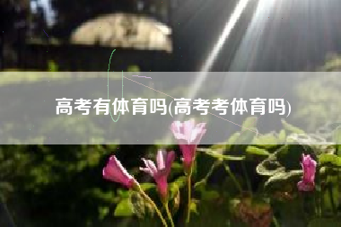 高考有锻炼吗，高考考锻炼吗？