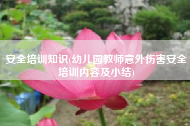安好培训常识，幼儿园老师不测损害安好培训内容及小结？
