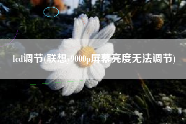 lcd调理，遐想y9000p银幕亮度无奈调理？